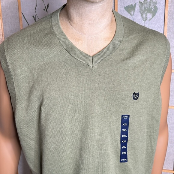 NWT Mens V-Neck Knitted Sweater Vest Solid Plain Sleeveless Pullover size XXL - Picture 3 of 6